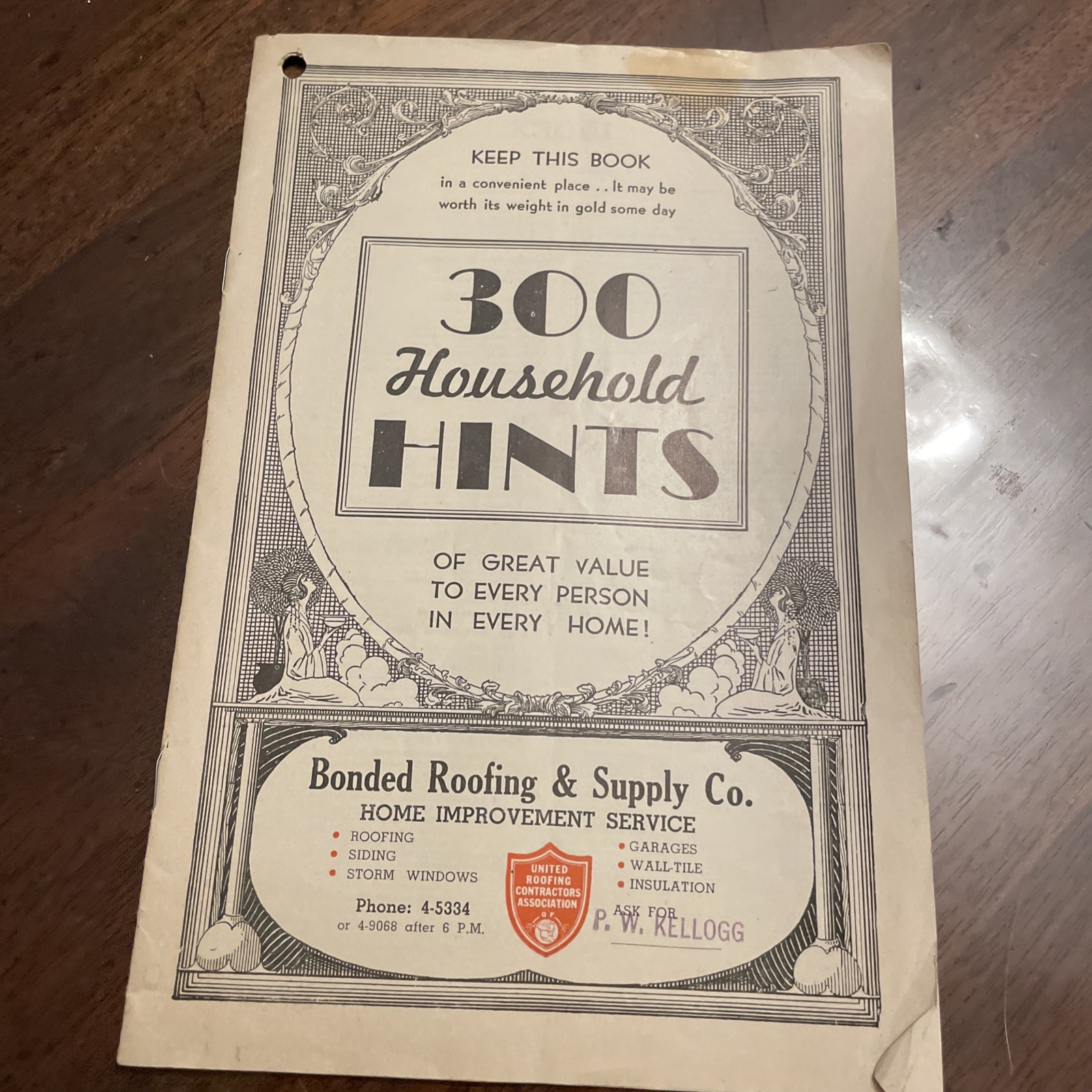 1930's 300 Household Hints Hacks 16 page booklet Roofing Advertising Kellogg 1930's 300 Household Hints Hacks 16 page booklet Roofing Advertising Kellogg