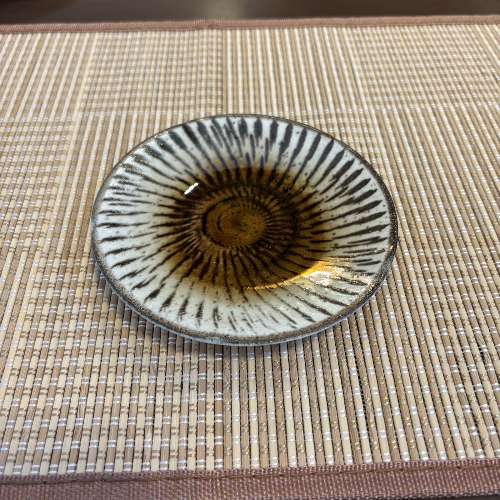 Tono Toki Japanese Small Plate Hasami Ware Ceramic 4.3” Made in Japan