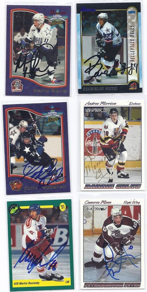 Marc Moro Signed Hockey Card Sault Ste Marie 1997 
