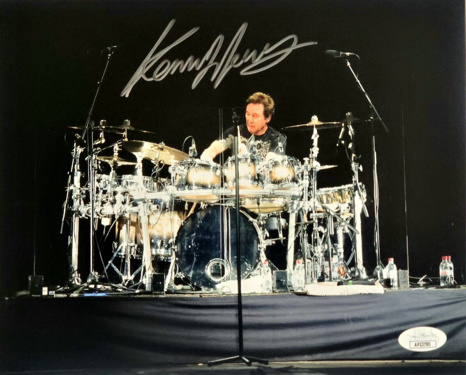 Kenny Jones Autograph \'The Who\' Drummer 8x10 Signed Stage Photo JSA COA