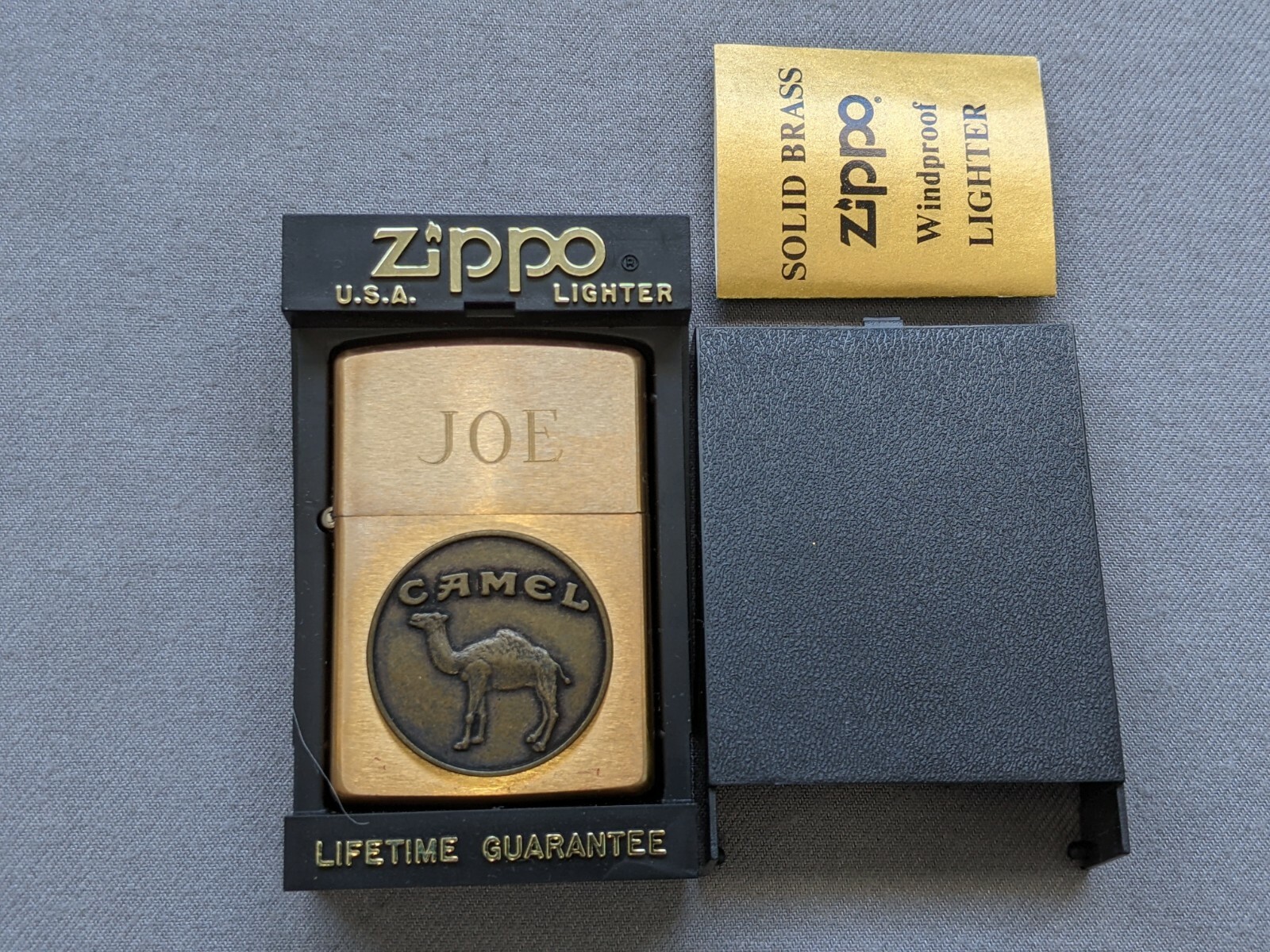 VINTAGE 1932-1992 CAMEL CIGARETTES MEDALLION SOLID BRASS ZIPPO LIGHTER MIB RARE