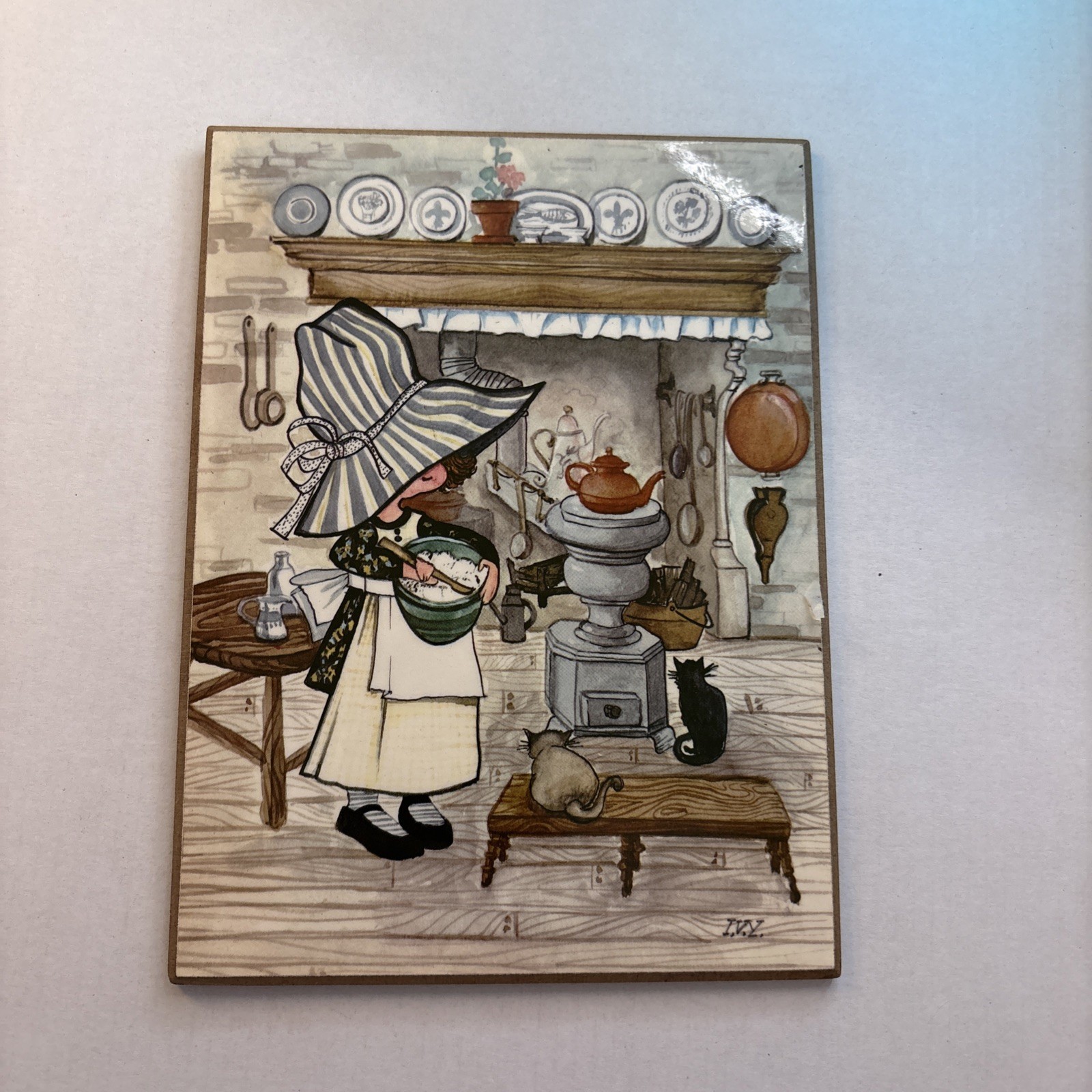 Vintage 1970s Holly Hobby Wall Plaques 5.5\ Vintage 1970s Holly Hobby Wall Plaques 5.5\