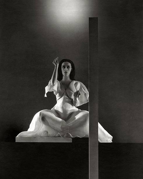 Martha Graham seated in a lotus position during a performance of 1930s Old Photo Martha Graham seated in a lotus position during a performance of 1930s Old Photo