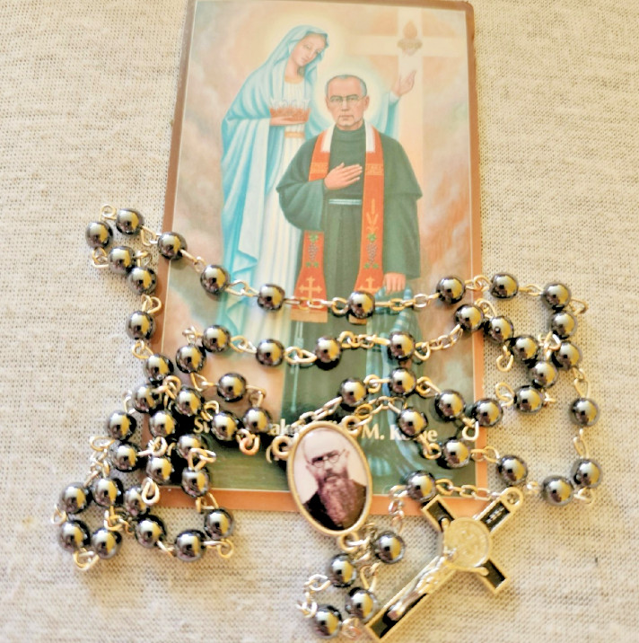 FATHER MAXIMILIAN KOLBE ROSARY 2ST CLASS RELIC RARE FATHER MAXIMILIAN KOLBE ROSARY 2ST CLASS RELIC RARE