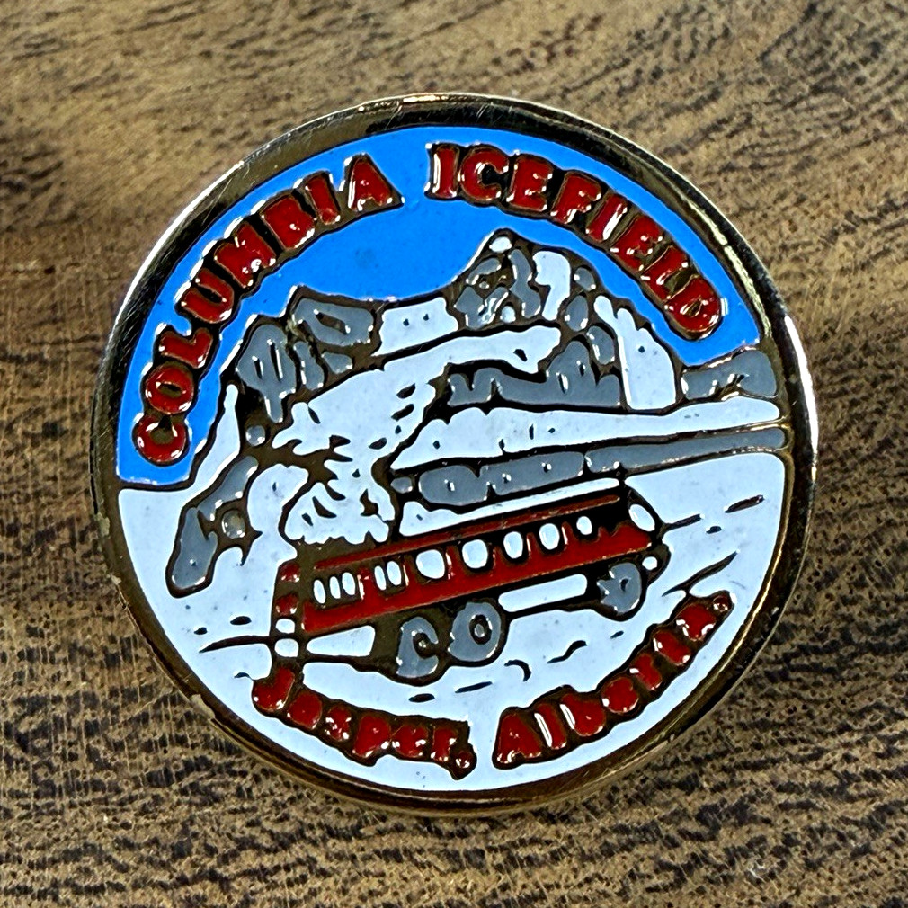Vintage Columbia Icefield Jasper Alberta Canada Enamel Lapel Pin Travel Souvenir Vintage Columbia Icefield Jasper Alberta Canada Enamel Lapel Pin Travel Souvenir