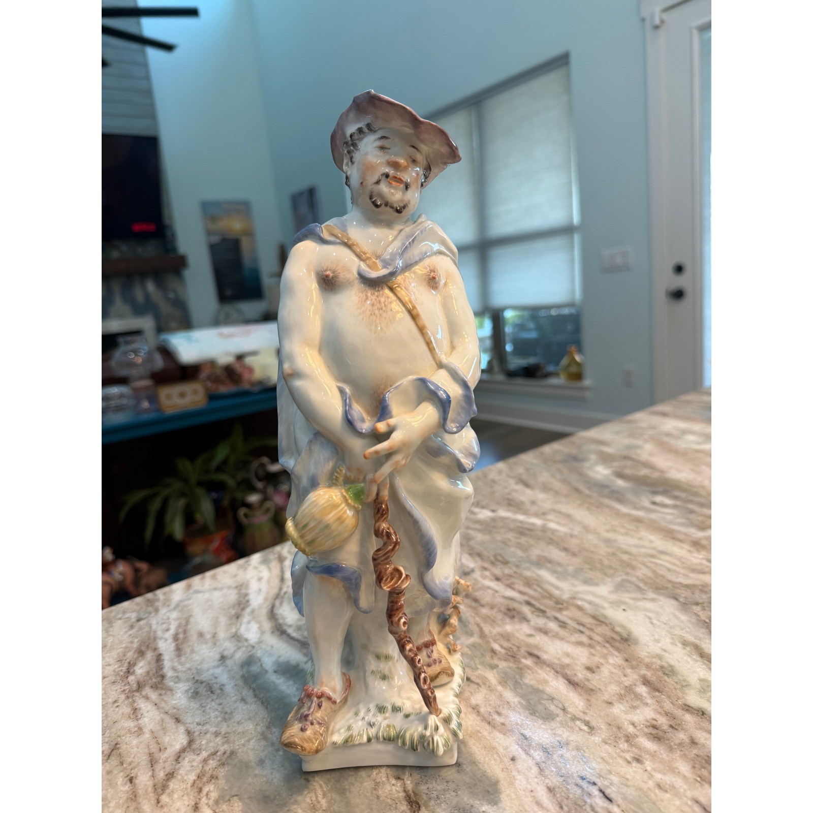 Meissen Pristine Antique Porcelain Figurine The Philosopher Hand Painted Art Meissen Pristine Antique Porcelain Figurine The Philosopher Hand Painted Art