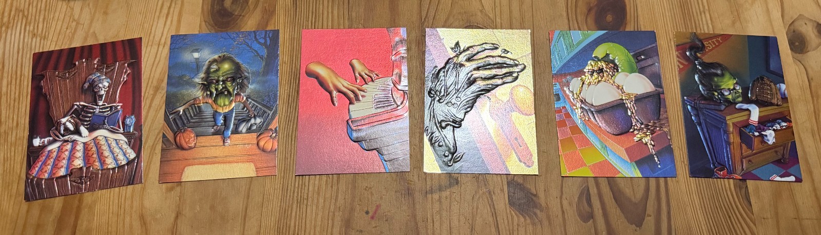 R.L. STINE GOOSEBUMPS Topps 1996 Complete EMBOSSED FOIL Chase Card Set (6) R.L. STINE GOOSEBUMPS Topps 1996 Complete EMBOSSED FOIL Chase Card Set (6)