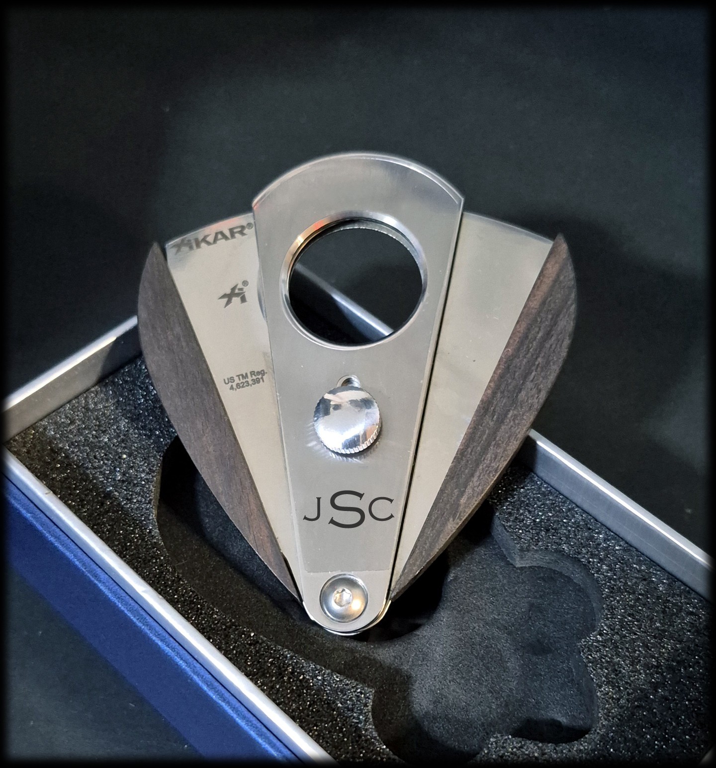Xikar XI3 Cigar Cutter Black Macassar Ebony | Custom Engraved | Authentic & New Xikar XI3 Cigar Cutter Black Macassar Ebony | Custom Engraved | Authentic & New