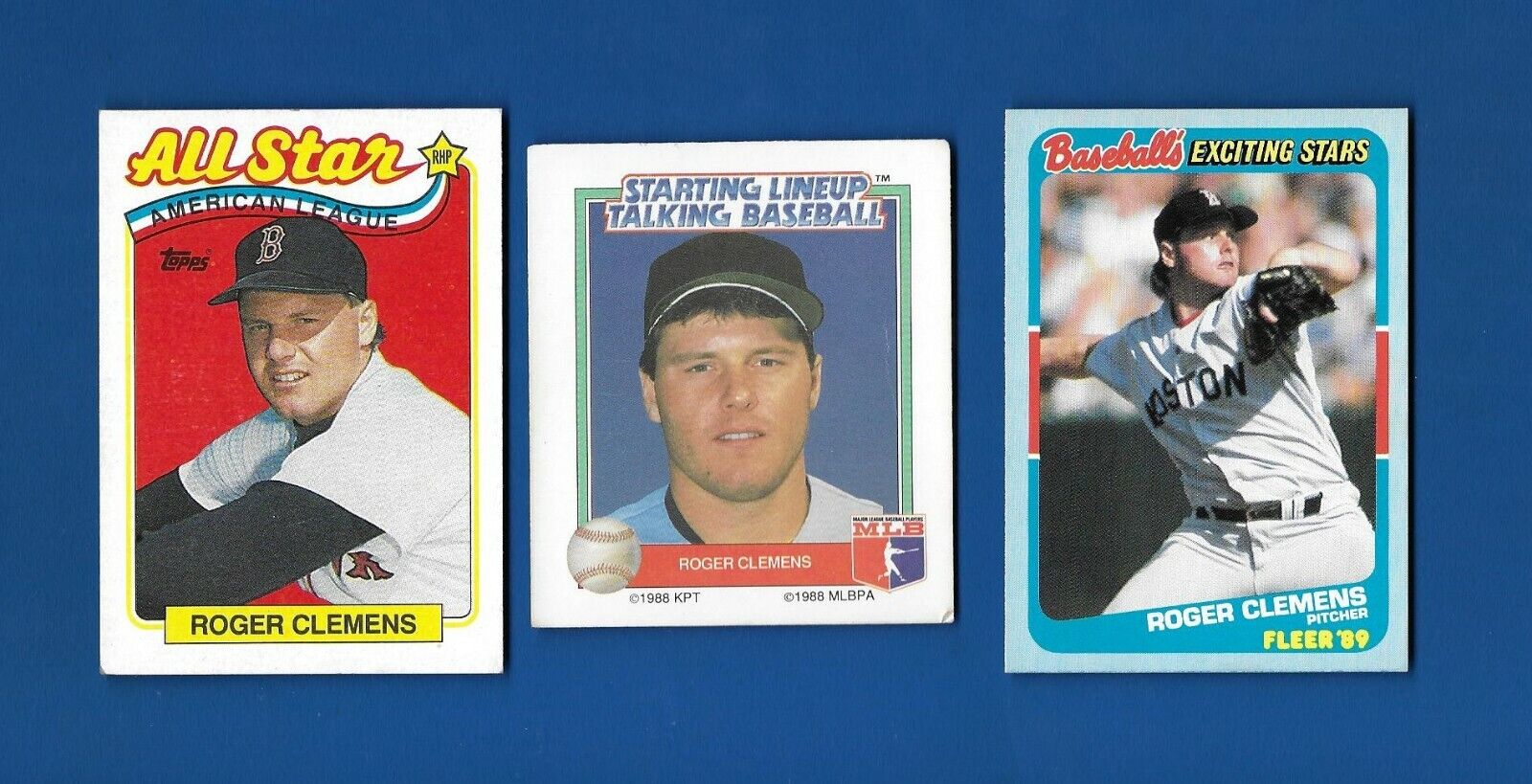 Roger Clemens (3) Card Lot-Boston Red Sox