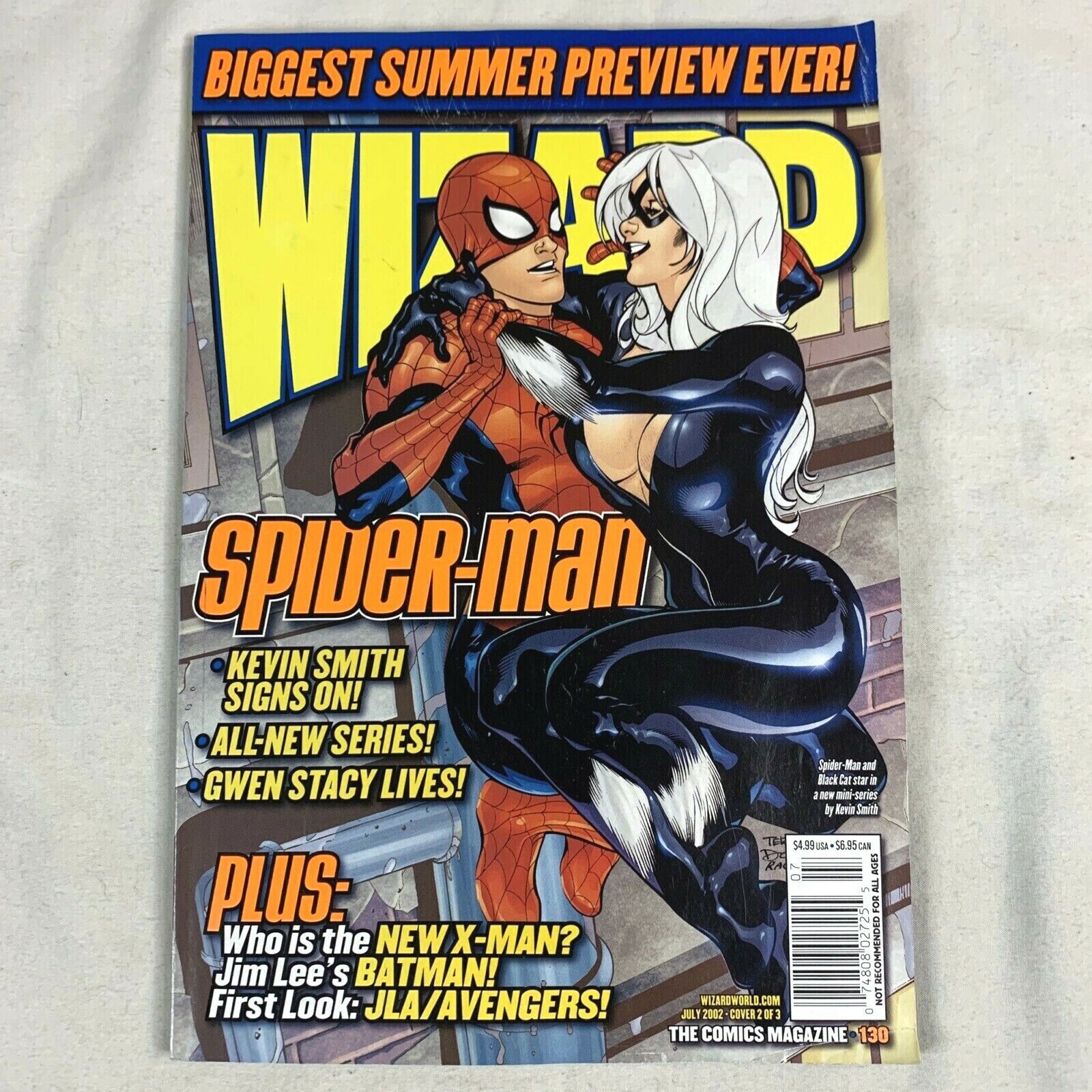 Wizard Magazine Spider-Man Kevin Smith Batman Superheroes Cover 2 Of 3 July 2002