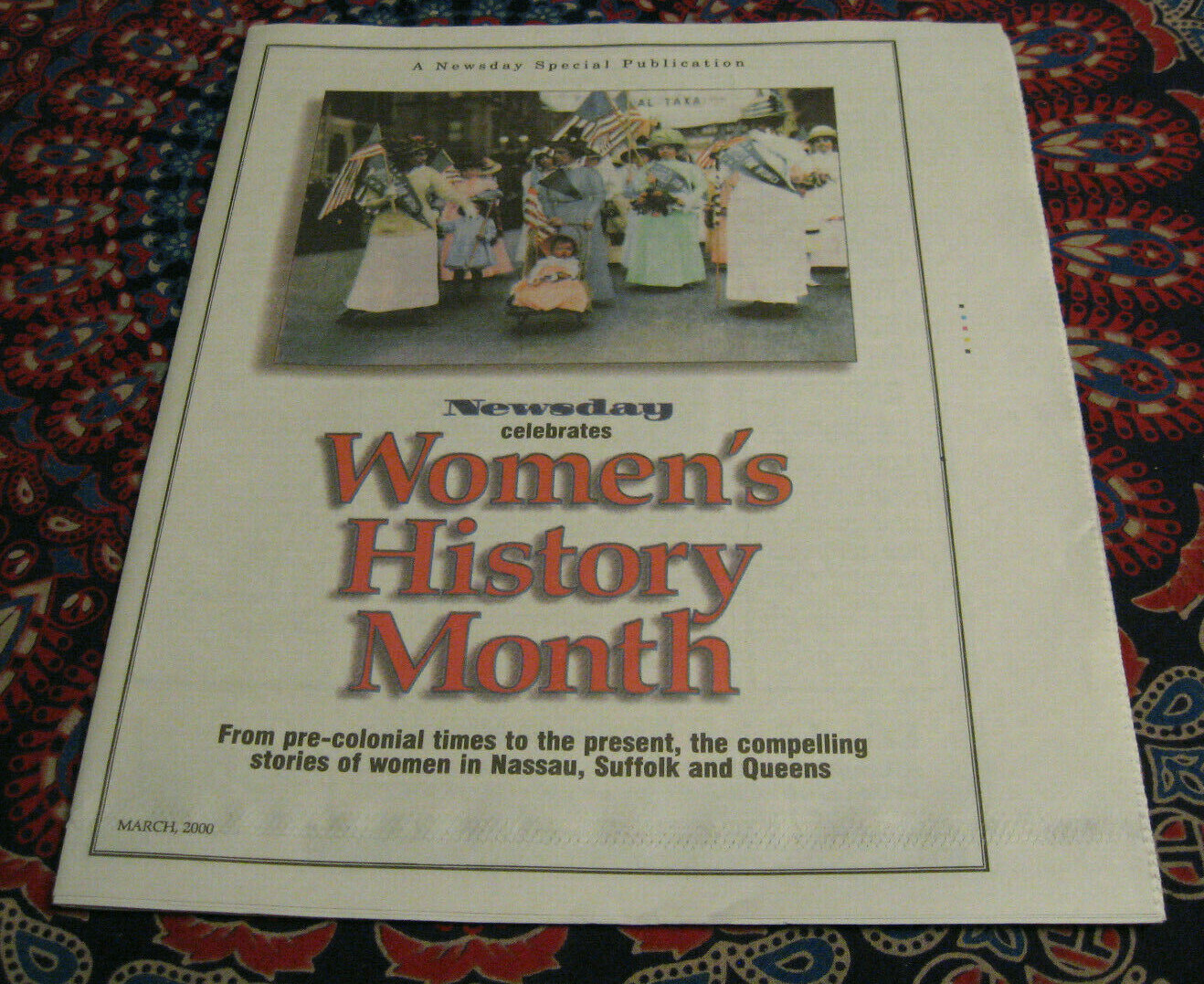 NEWSDAY NEW YORK - INSERT MAGAZINE - WOMEN'S HISTORY MONTH - MARCH 2000 NEWSDAY NEW YORK - INSERT MAGAZINE - WOMEN'S HISTORY MONTH - MARCH 2000