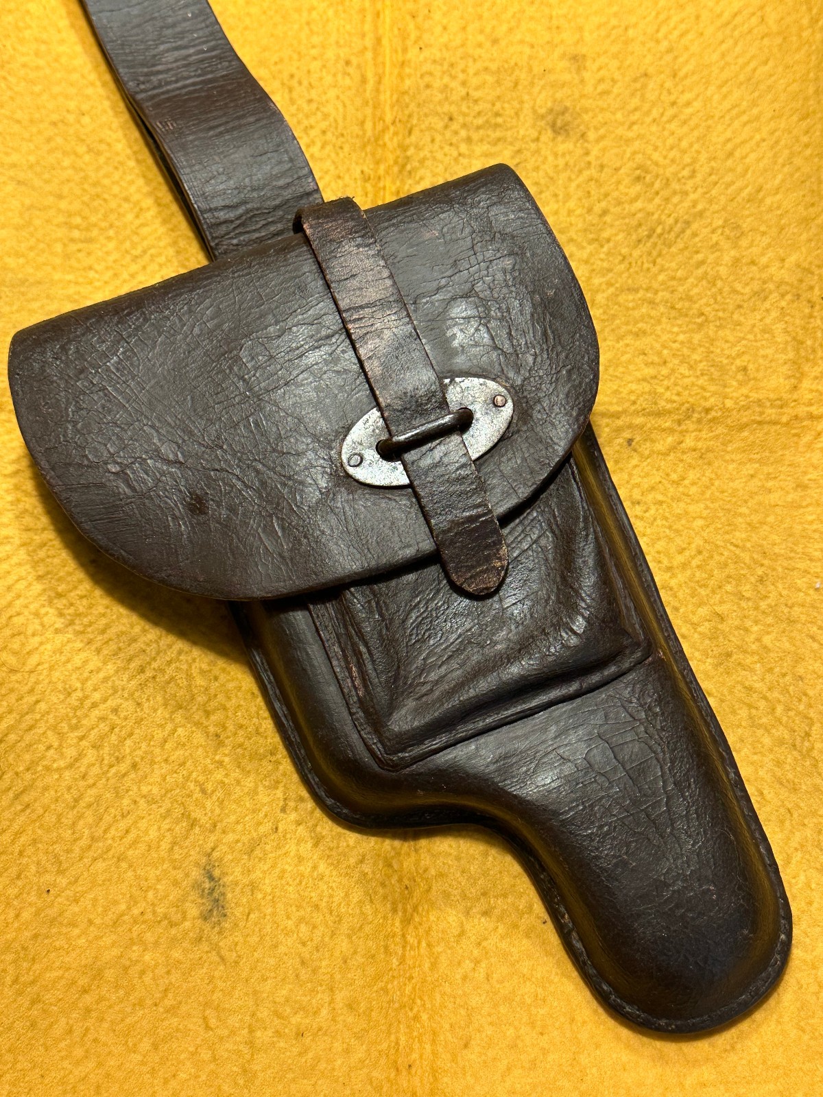 ORIGINAL WW2 WWII Argentine M1927 Ballester Molina Colt Sistema Leather Holster