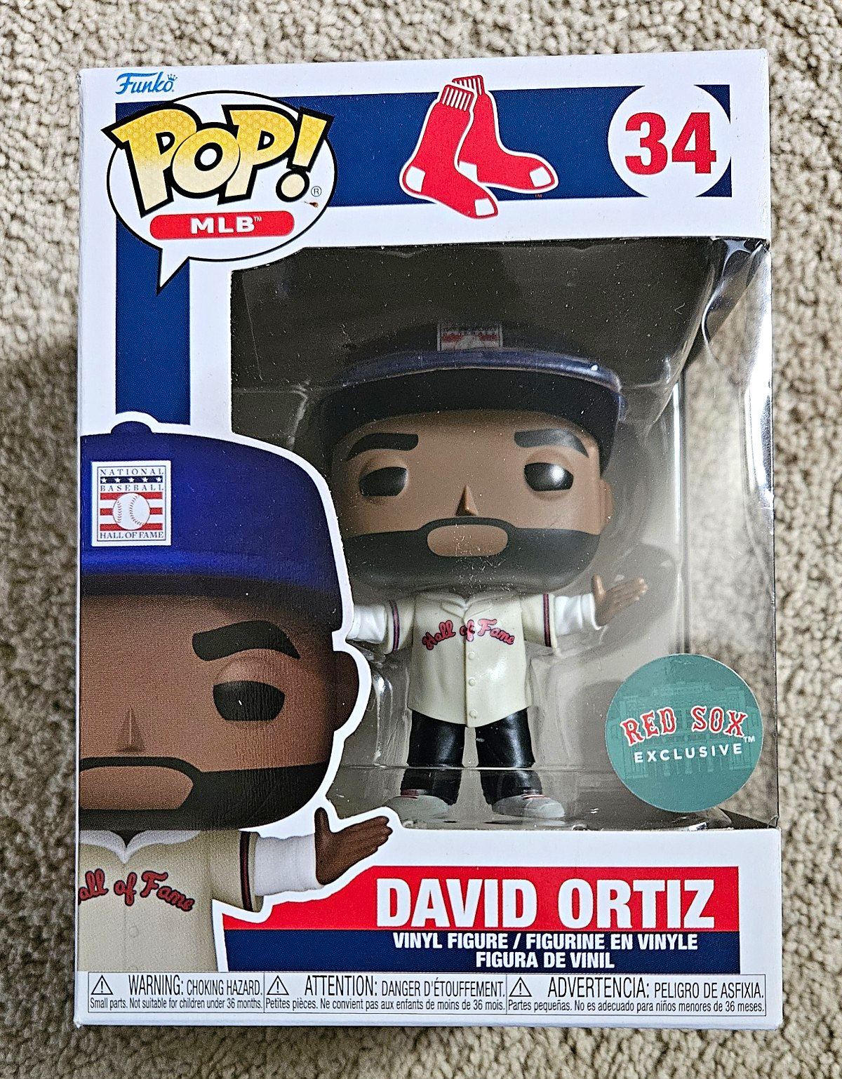 Funko Pop MLB David Ortiz #34 Red Sox Exclusive Vinyl Figure Funko Pop MLB David Ortiz #34 Red Sox Exclusive Vinyl Figure