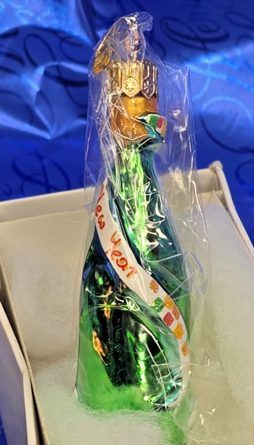 Vtg NIB Christopher Radko Little Gems 2000 Cheers Gem New Years Ornament w/Box Vtg NIB Christopher Radko Little Gems 2000 Cheers Gem New Years Ornament w/Box