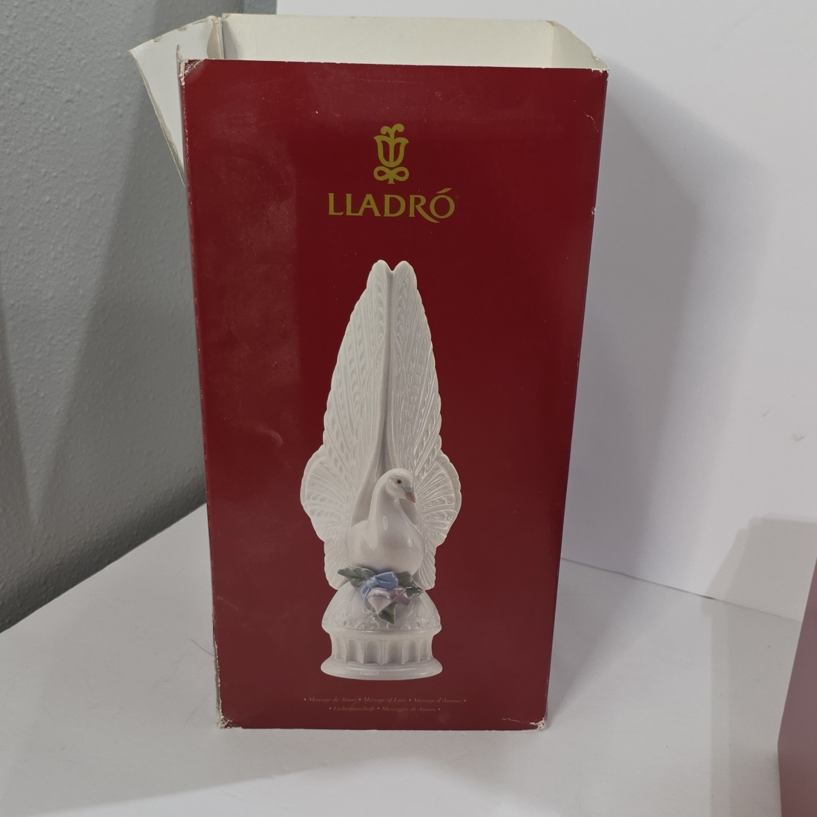 Lladro “Message Of Peace” Porcelain Dove Figurine #06587 In Original Packing Box Lladro “Message Of Peace” Porcelain Dove Figurine #06587 In Original Packing Box