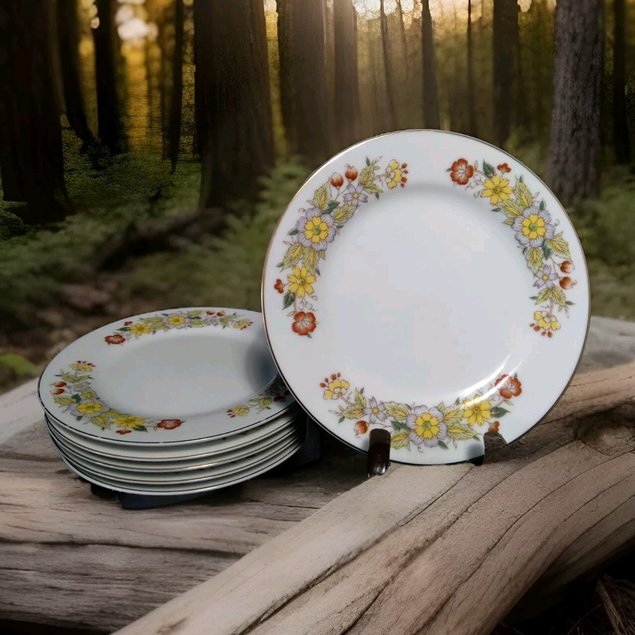 6 Signature Collection China Oriental Garden118 Bread/Dessert Plate Japan 6.3/8\