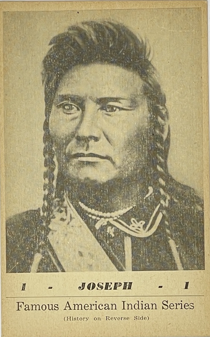 Famous American Indian Series - Chief Joseph 1941 By G.I. Groves Vtg. Postcard Famous American Indian Series - Chief Joseph 1941 By G.I. Groves Vtg. Postcard
