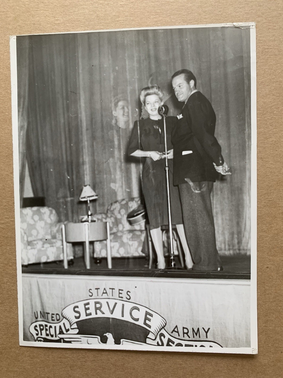 Francis Langford Bob Hope Candid Vintage Publicity Photo Francis Langford Bob Hope Candid Vintage Publicity Photo