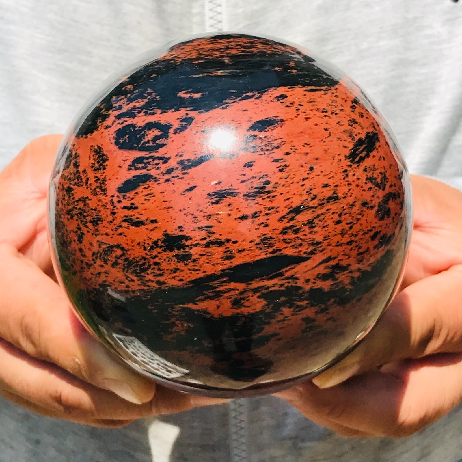 1730g Large Natural Red Obsidian Crystal Sphere Ball Specimen Healing 1730g Large Natural Red Obsidian Crystal Sphere Ball Specimen Healing