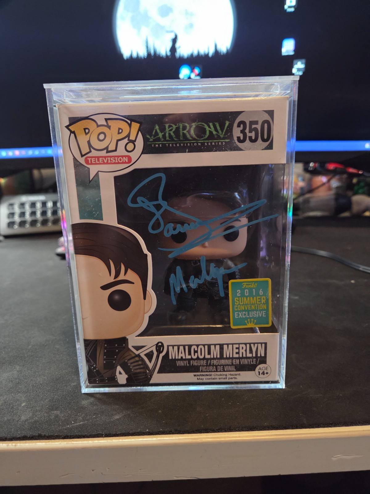 Funko POP ARROW Malcolm Merlyn #350 SDCC 2016 Signed John Barrowman Supernova CO Funko POP ARROW Malcolm Merlyn #350 SDCC 2016 Signed John Barrowman Supernova CO