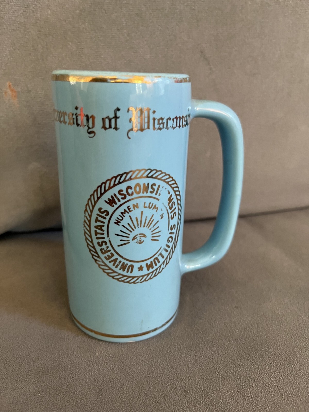 Vintage University of Wisconsin Tall Mug Light Blue WC Bunting Co Vintage University of Wisconsin Tall Mug Light Blue WC Bunting Co