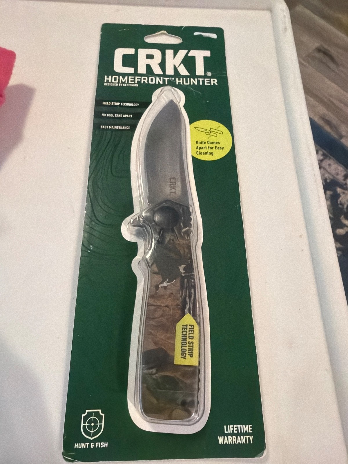 CRKT Homefront Hunter Pocket Knife Ken Onion Camo BRAND NEW CRKT Homefront Hunter Pocket Knife Ken Onion Camo BRAND NEW