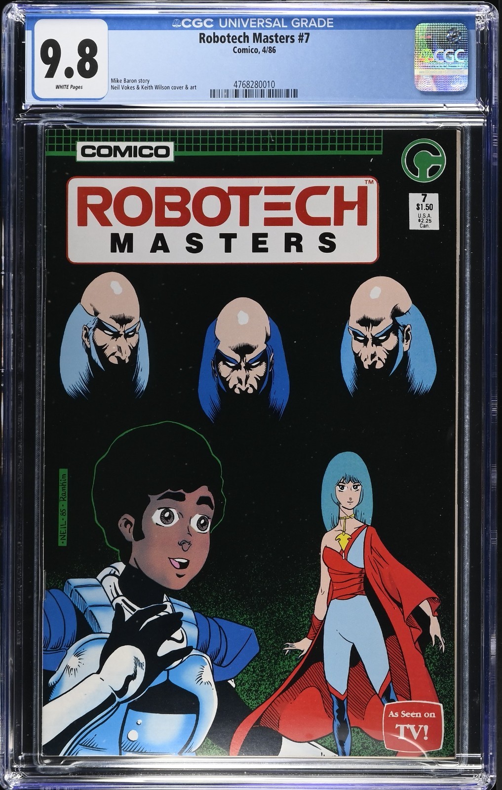 Robotech Masters #7 - CGC 9.8 - NM/MT - Wraparound Cover