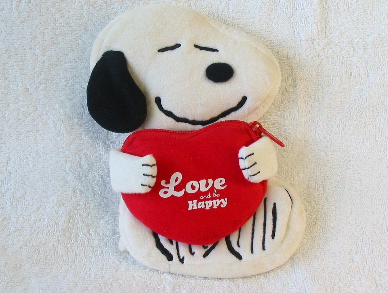 Snoopy Plush Double Pouch with Embracing Heart form Japan