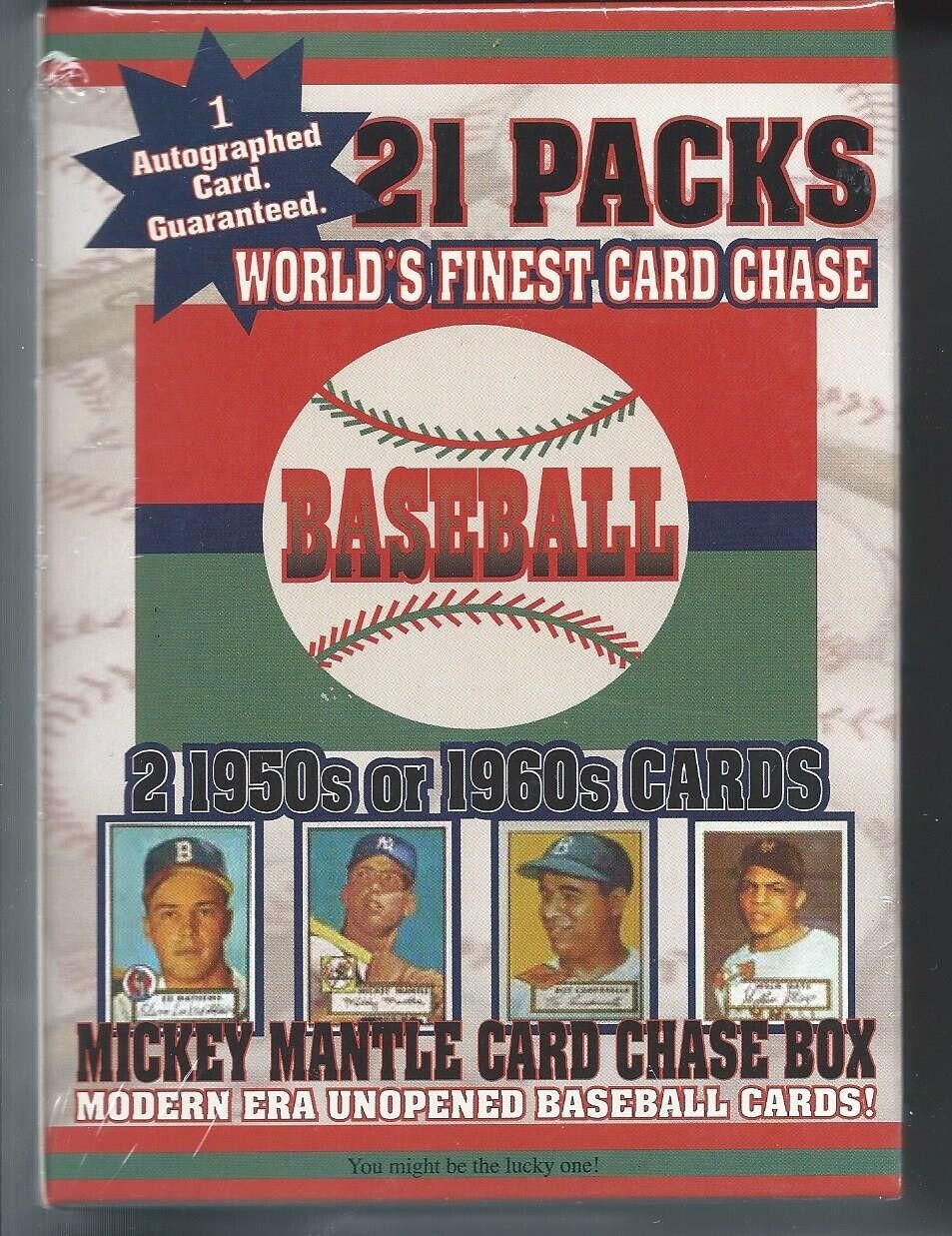 1952 Worlds Greatest Card Chase Box- 21 packs+auto+ 2 cards 50/60's