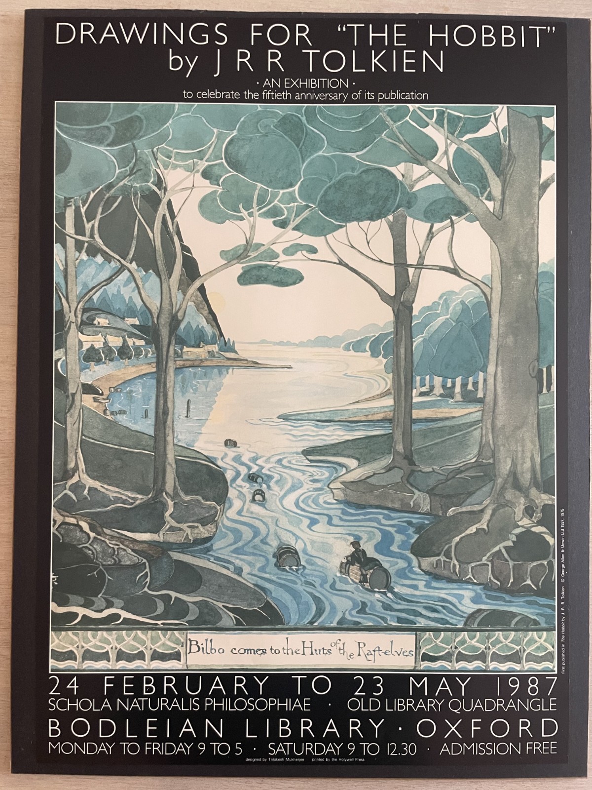 Oxford Bodleian Library 1987 & 1992 JRR Tolkien Posters Hobbit Excellent Unused Oxford Bodleian Library 1987 & 1992 JRR Tolkien Posters Hobbit Excellent Unused