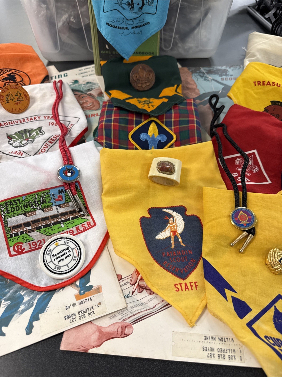 Lot of Vintage 30\'s 40\'s 50’s Boy Scout Memorabilia /Patches /magazines/scarves Lot of Vintage 30\'s 40\'s 50’s Boy Scout Memorabilia /Patches /magazines/scarves