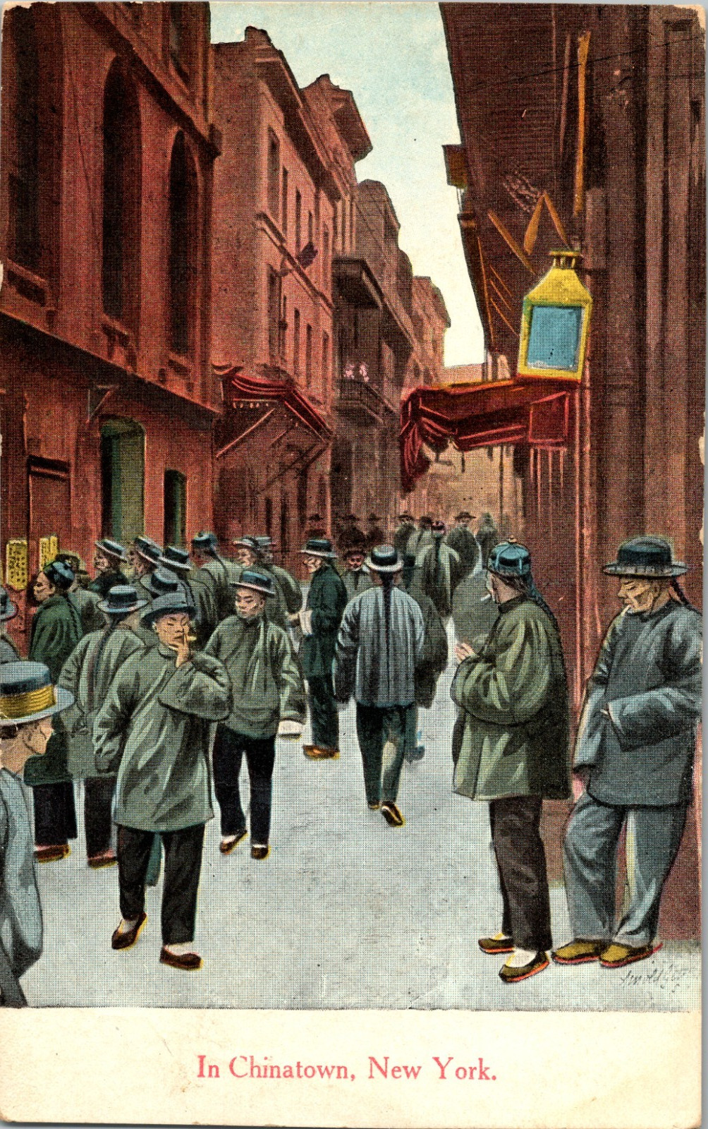 c1910 Chinatown New York Chinese Street Scene Success No 1122 Postcard c1910 Chinatown New York Chinese Street Scene Success No 1122 Postcard