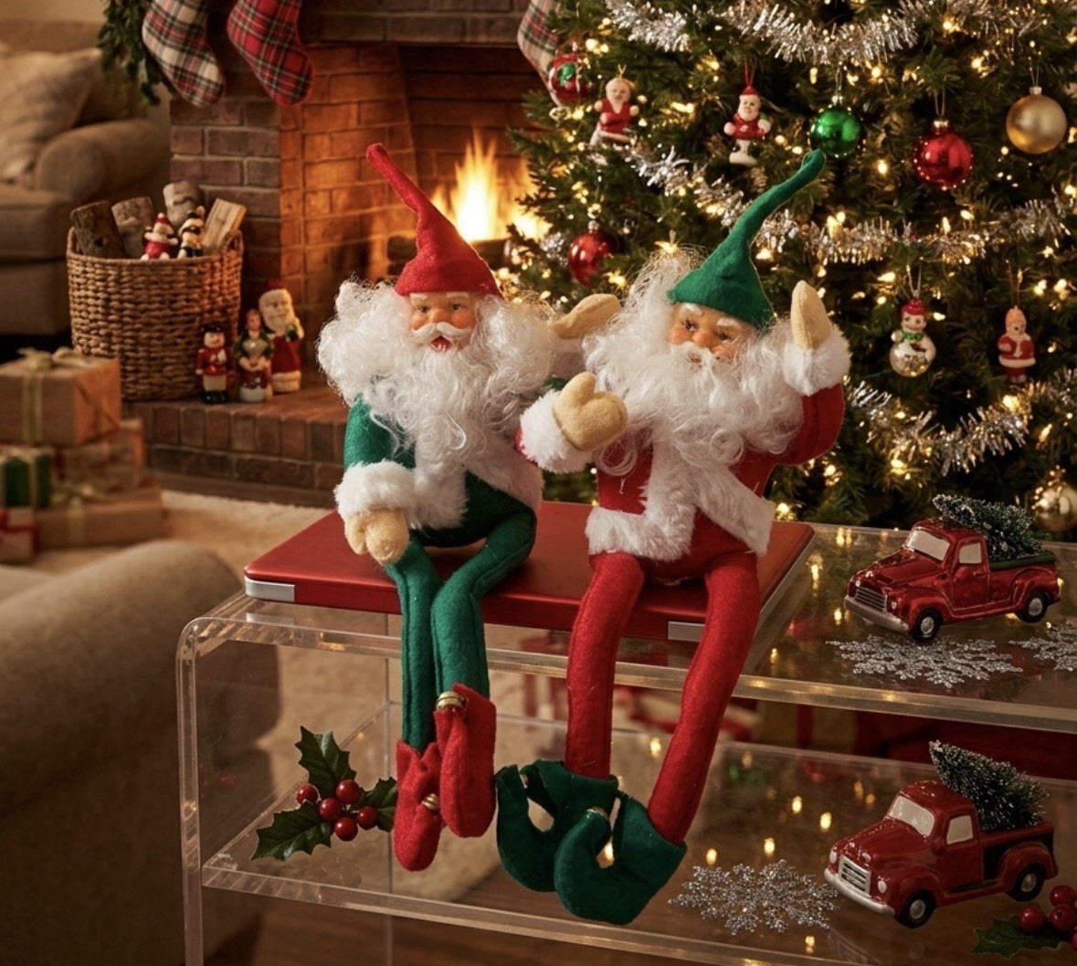 VTG 1960’s Knee Hugger Pixie Elf Santa Shelf Sitter Ornaments LOT Japan Plush VTG 1960’s Knee Hugger Pixie Elf Santa Shelf Sitter Ornaments LOT Japan Plush