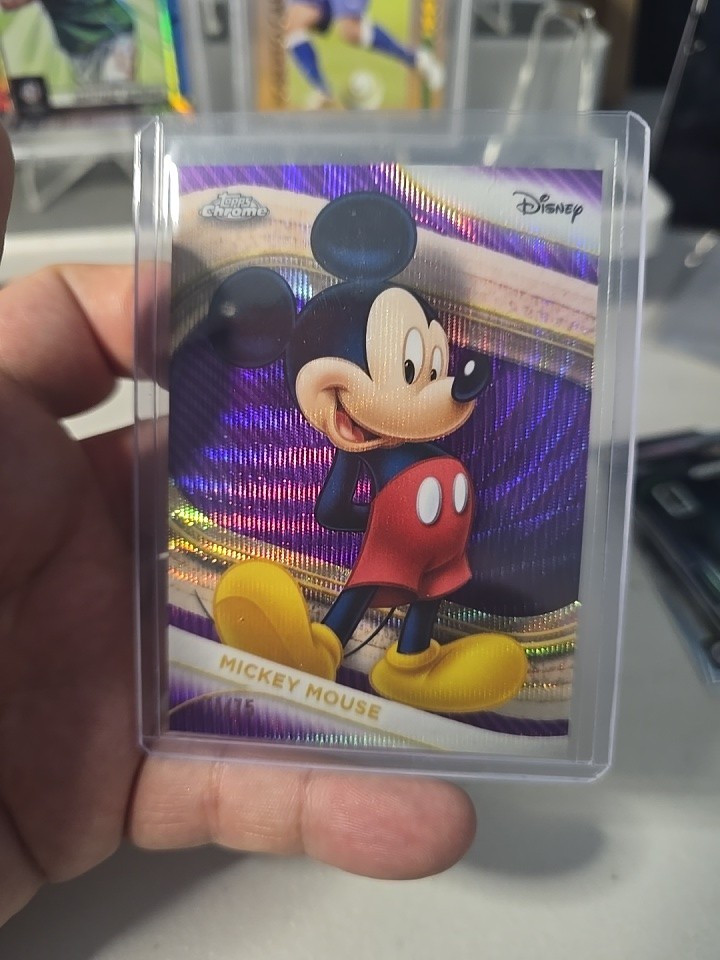 Mickey Mouse 2025 Topps Chrome Disney #1 Purple Refractor /75 Mickey Mouse 2025 Topps Chrome Disney #1 Purple Refractor /75