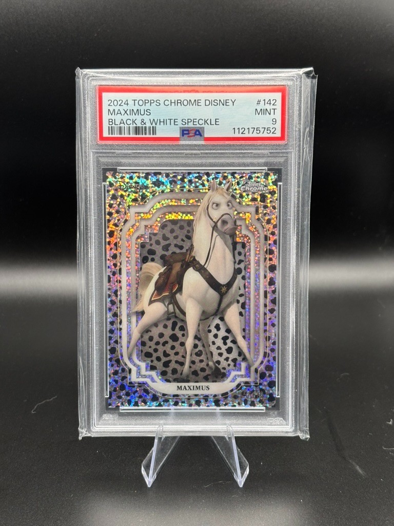 2024 Topps Chrome Black & White Speckle Maximus (Tangled) /101 PSA 9 2024 Topps Chrome Black & White Speckle Maximus (Tangled) /101 PSA 9