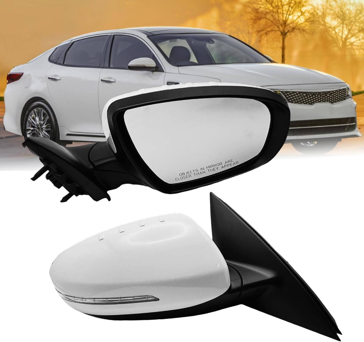Passenger Side Mirror Compatible with 2014-2015 Kia Optima Rear View Mirror with Passenger Side Mirror Compatible with 2014-2015 Kia Optima Rear View Mirror with