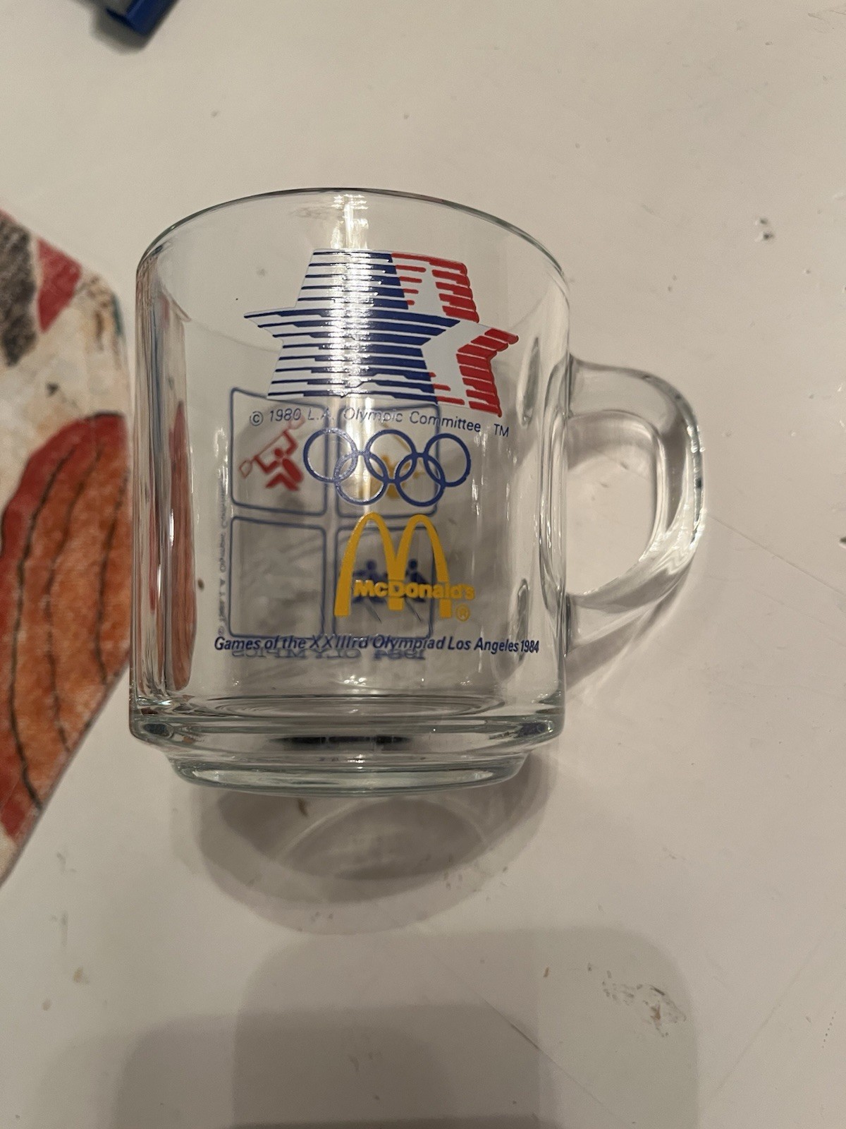 Vintage 1984 Olympics- McDonald\'s Promo Coffee Glass Mug