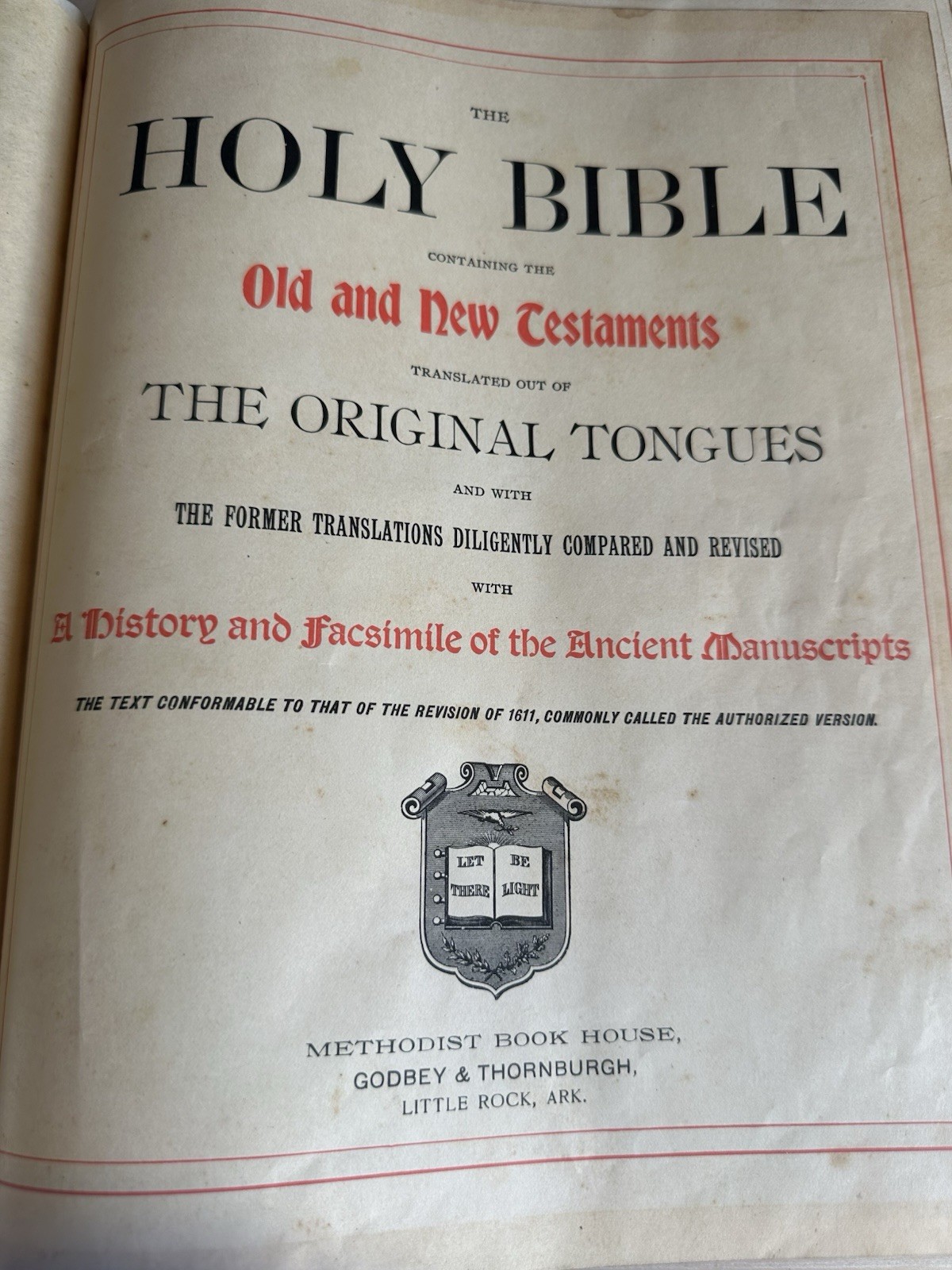 Vintage Bible from 1901- Methodist Book House Authorized Version Illustrated Vintage Bible from 1901- Methodist Book House Authorized Version Illustrated