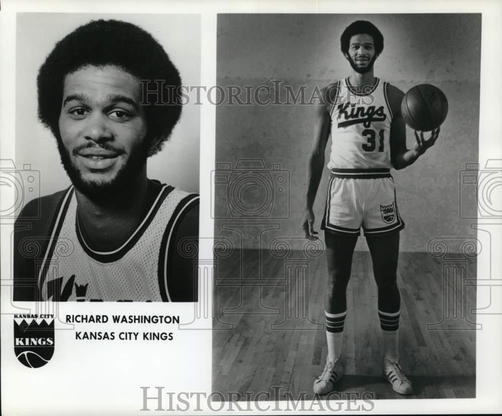 1977 Press Photo Richard Washington of Kansas City Kings - nos32612
