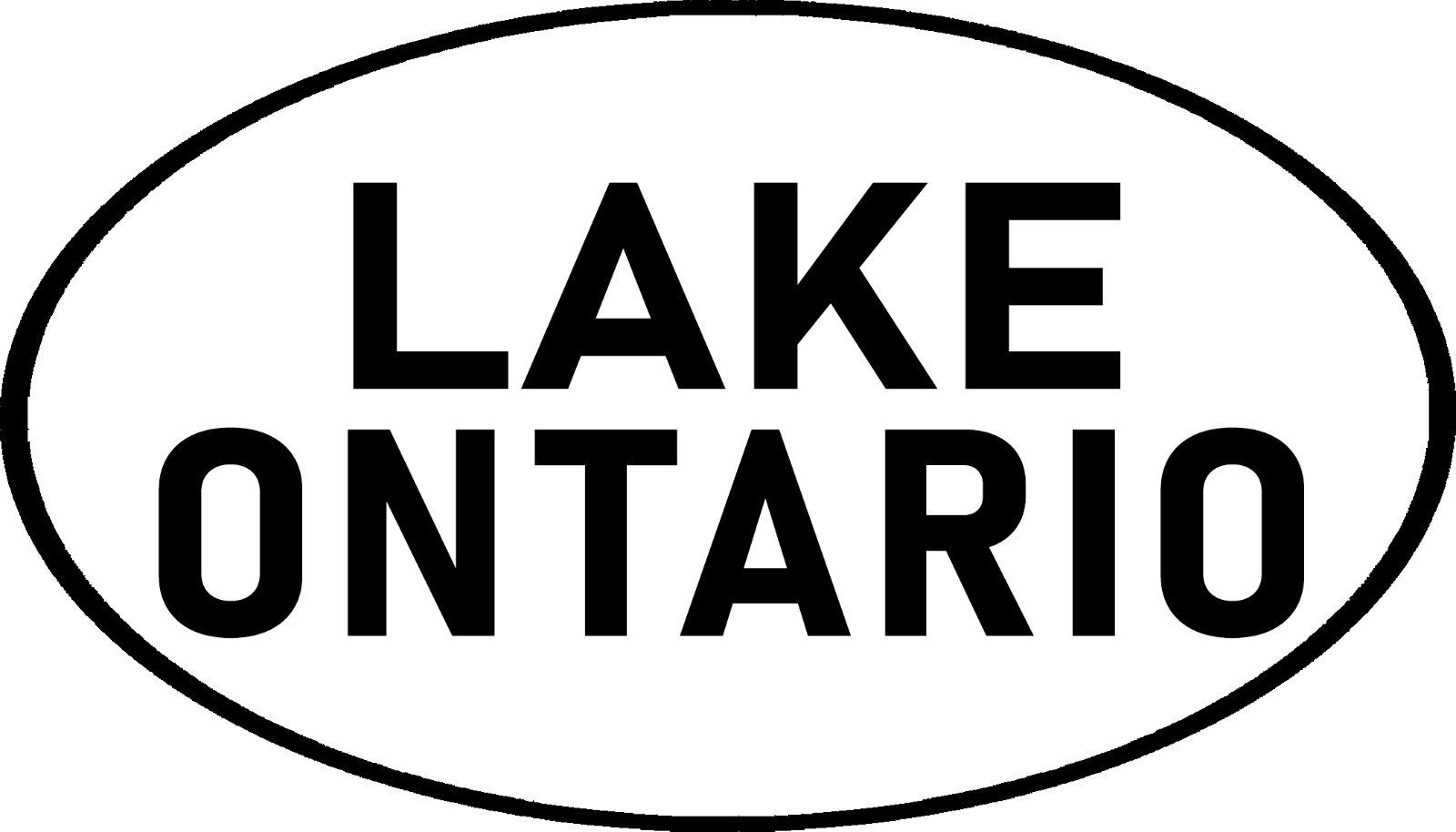 Lake Ontario Oval Sticker 4x7\