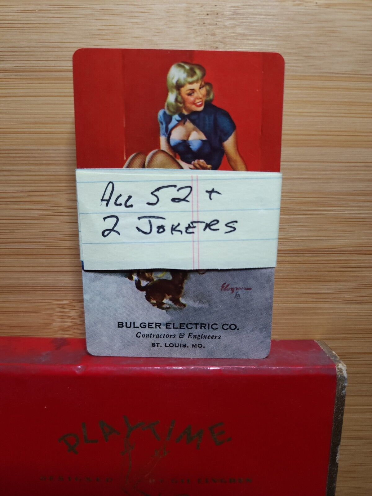 Pinup Girl PLAYTIME RISQUE PLAYING CARDS DECK Complete + 2 Jokers BULGER  StL