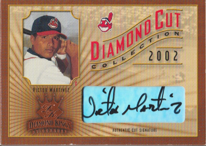 Victor Martinez 2002 Donruss Diamond Kings Cut autograph auto card DC-3 /500