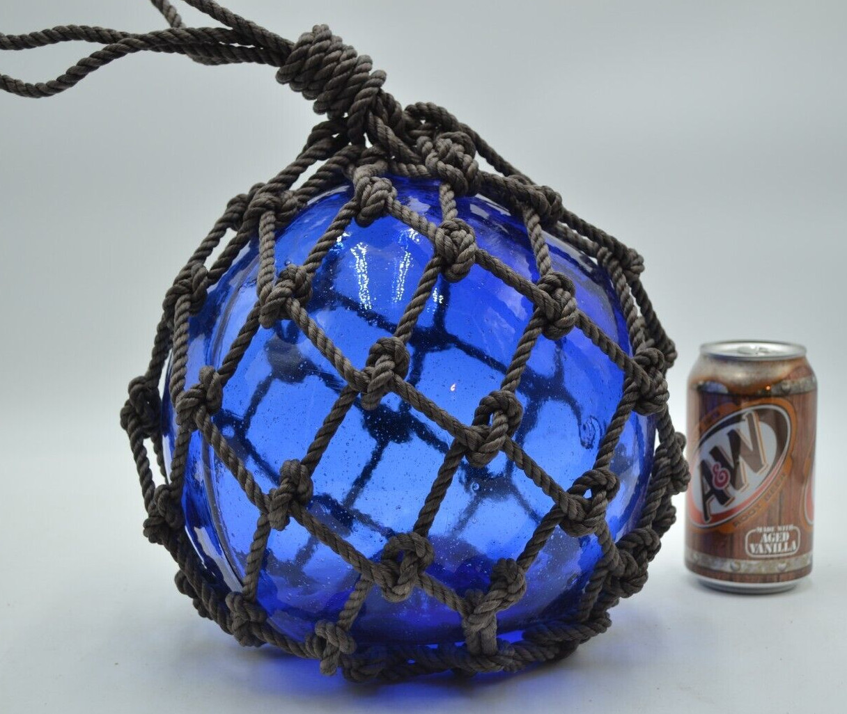 VINTAGE GLASS FISHING FLOAT IN COBALT BLUE VINTAGE GLASS FISHING FLOAT IN COBALT BLUE