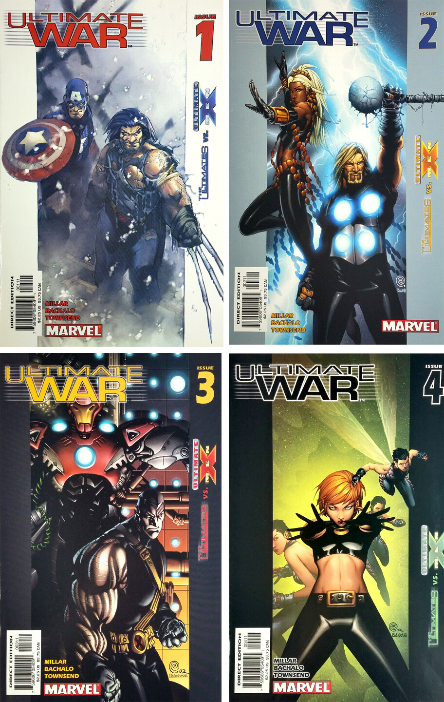 Ultimate War #1 - #4  X-Men Mini Series (2003) Marvel Comics  Set 