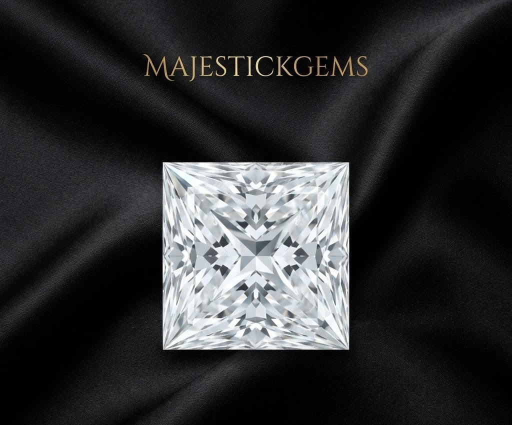 2 Ct Princess Cut White Lab Grown Diamond VVS1 D Certified Loose Stone