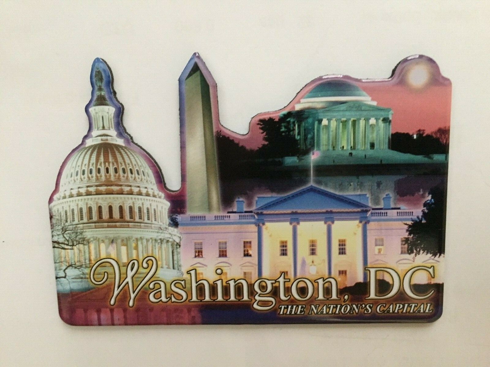 Washington DC Aluminum Metal Souvenir Magnet Washington DC Aluminum Metal Souvenir Magnet