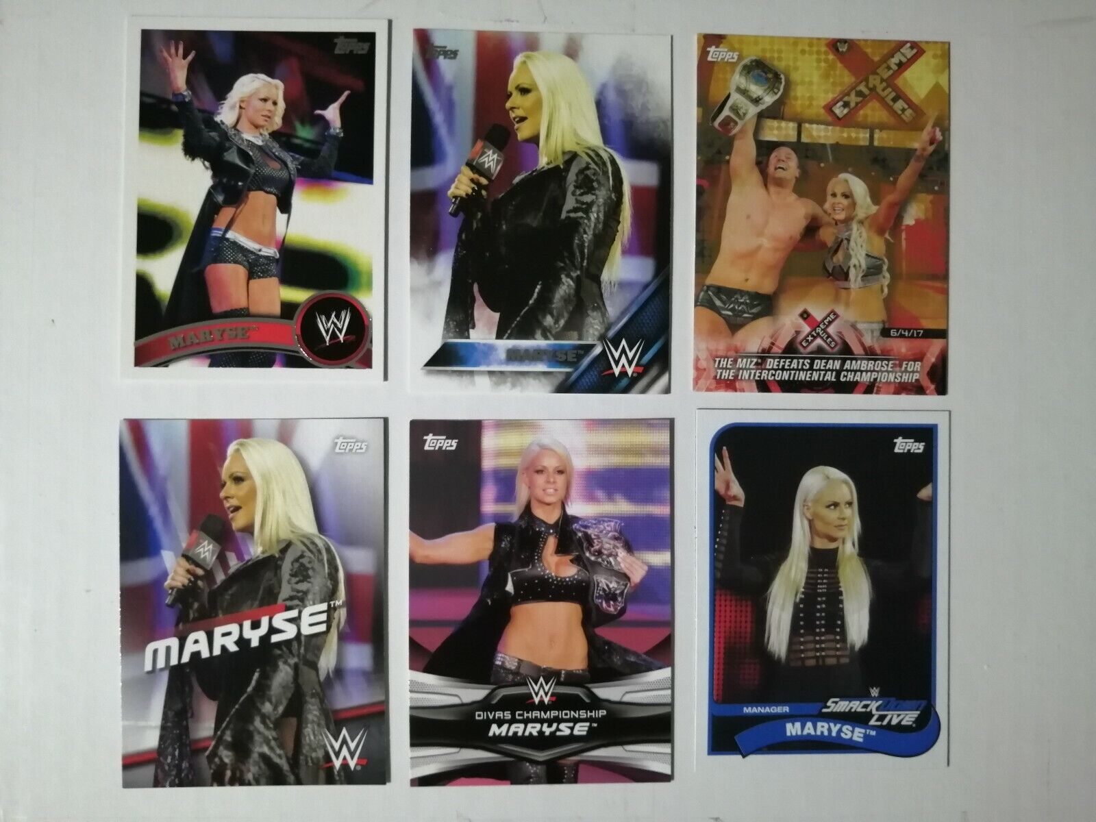 Maryse 6 cards insert / base card LOT WWE Topps Various Years