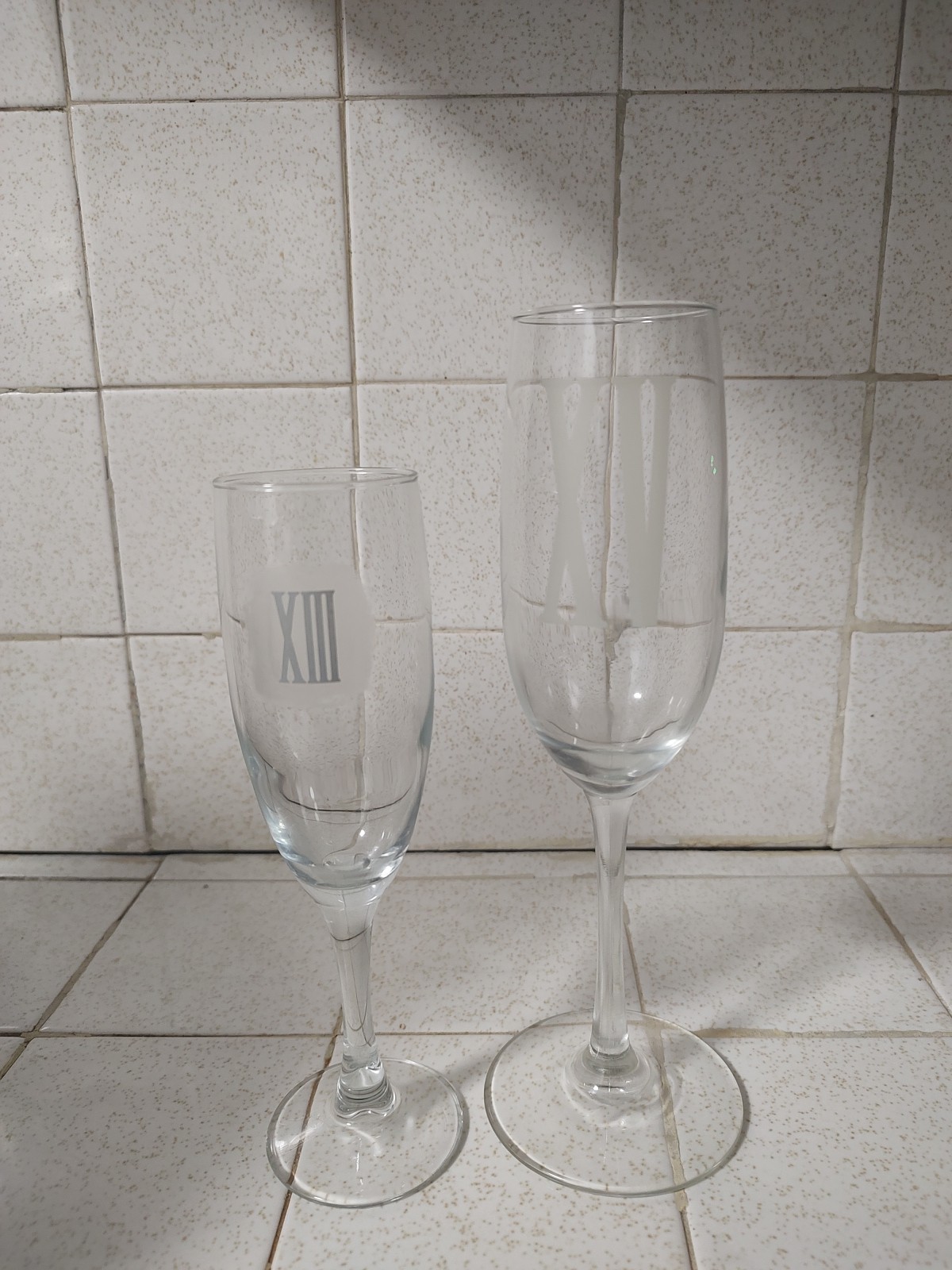 RARE FF XIII E3 2009 & XV E3/PAX 2016 Champagne Glass Set 2Official Square Enix