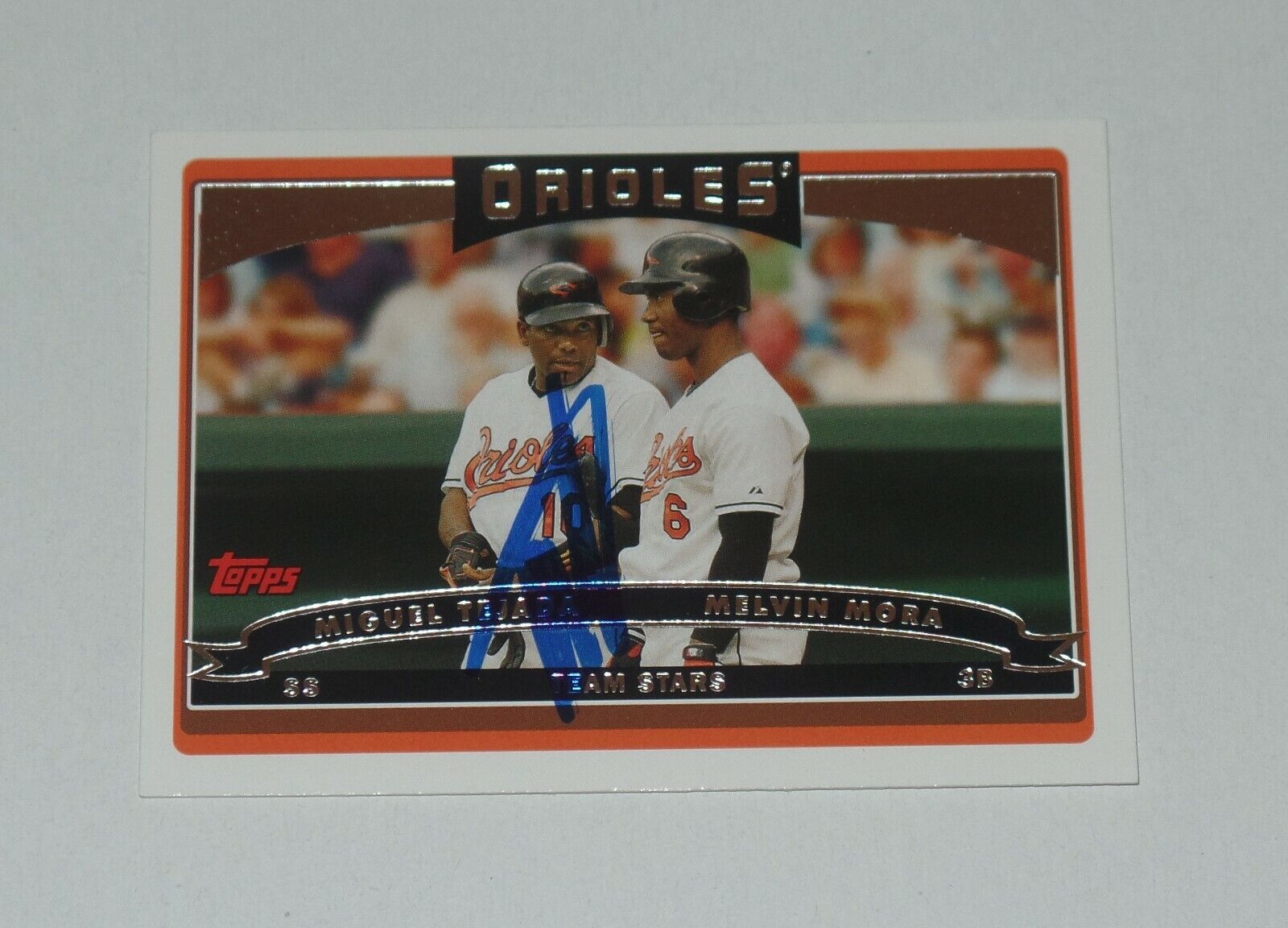 MIGUEL TEJADA SIGNED AUTO\'D 2006 TOPPS CARD #327 BALTIMORE ORIOLES GIANTS A\'S