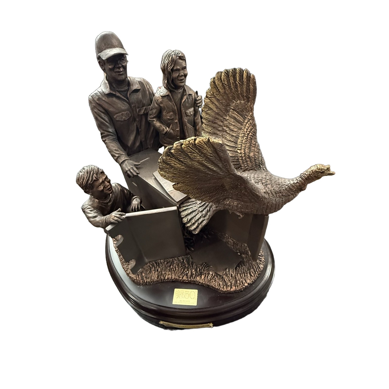 National Wild Turkey Federation A New Generation Rises Metal Sculpture Brown National Wild Turkey Federation A New Generation Rises Metal Sculpture Brown